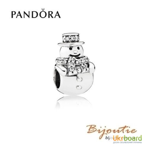 Оригинал шарм PANDORA снеговик 792001CZ