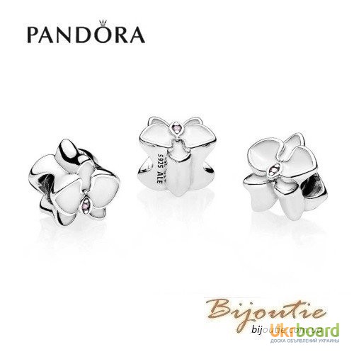 Фото 2. Оригинал PANDORA Шарм ― белая орхидея 792074EN12