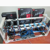 Майнинг ферма MSI ARMOR RX570 8GB на 3 карты