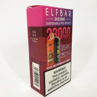 Електрона сигарета ELFBAR 23000 тяг 5% (Кислі кавунові цукерки)