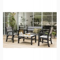 Комплект садовой мебели Wood Look And Feel Bench Set Нидерланды Allibert, Keter для дома